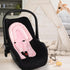 2 1 Infant Car Seat Insert & Strap Cover for Baby Girls, in Carseat Head Support Newborn, Ultra Soft Car Seat Cushion
