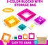 Set 30 3+, Translucent Building Block with Toy Storage Bag, Pcs Light-Passing Stacking Toys for Kids Ages STEM