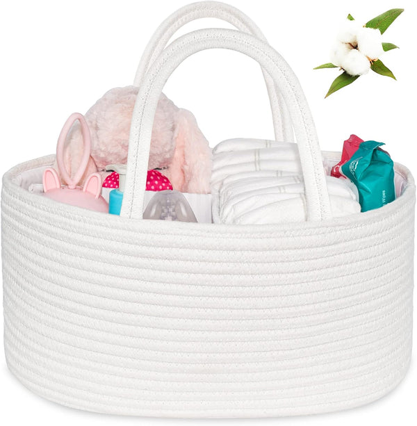 ABenkle Baby Diaper Caddy, Nursery Storage Bin and Car Organizer for Diapers