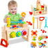Wooden Kids Tool Set Toy for 2-5 Years Old, 36 Pcs STEM Montessori Toy for Pretend Play, Learning Educational