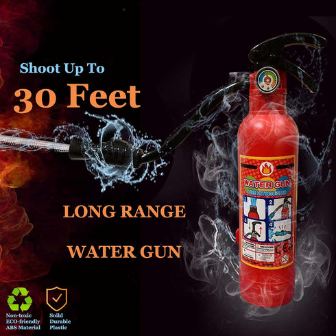 2 Pack Toy Fire Extinguisher Firefighter Role Play Toys for Kids, Small Water Gun Squirt Toys for Pool Beach Outdoor