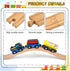 6 (6 Pieces Ascending Wood Train Tracks Wood Train Tracks Expansion Compatible with Most Train Tracks Wood Train Track