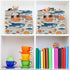 CWUPZAY 1 Pack Salmon Tuna Storage Basket Canvas Fabric Collapsible Storage Bins Box Organizer Waterproof for Home