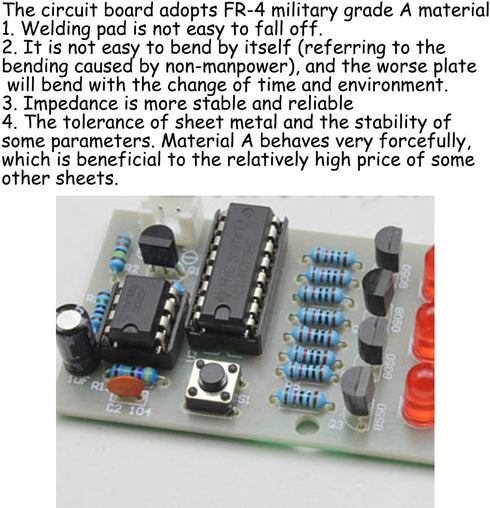 2 Sets Electronic Dice Board Kit, LED Circuit DIY Kit for Student Electronic Learning