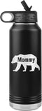 Game On Novelties Mommy Bear Water Bottle Tumbler 32oz Novelty Gift Mommy Water Bottle Breastfeeding