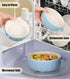 4 Packs iNeibo Porcelain Baby Bowls with Silicone Sleeve for Toddler Feeding, BPA-Free, Non Slip, Microwave