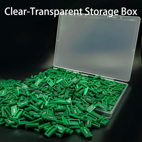 ARBTOTCE 50PCS 100 (50 Dollar Bill Bank Cash Minifigure, Green Money Tile Accessories for Building, Compatible