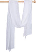 Matissa Newborn Baby Photography Prop Swaddle Cheesecloth Knit Crochet Wrap, 16 Colors Available (White)