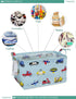FANKANG Foldable Canvas Storage Basket, Waterproof PE Coating Nursery Hamper for Office, Bedroom, Clothes, Toys