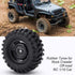 RC Car Tires, 4 Pcs Tires Rubber Tyres for 1:10 Rock Crawler Off-Road RC Remote Control Car Accessory Part