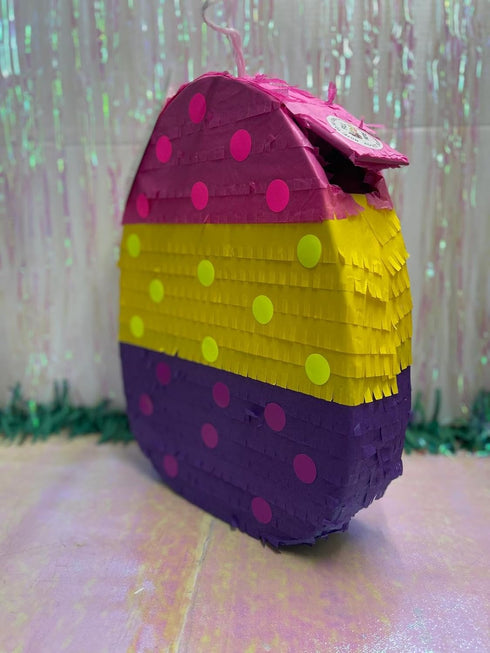 APINATA4U Handmade Easter Egg Pinata with Multicolor Polka Dots, Easter Theme Birthday Decorations, Gender Reveal Party