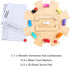Set 9 100-Sheet 2-8 Mexican Train Dominoes Accessories with Wooden Hub (Felted Bottom) - Includes Metal Train Markers