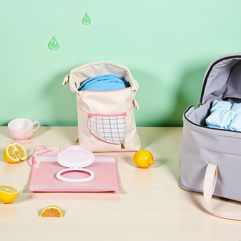Myuiao Set Baby Wipes Travel Case,Baby Wipe Case Travel Holder Keeps Wipes Moist of Wet Wipes Holders Cases Portable