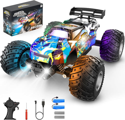 Rcjoyou Remote Control Car, 2WD Off-Road Rc Truck, 20 KM/H All-Terrain RC