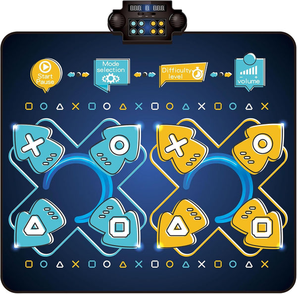 Zitranse 2Player Dance Mat for kids, Electronic Double Dance Mixer Rhythm Step Play