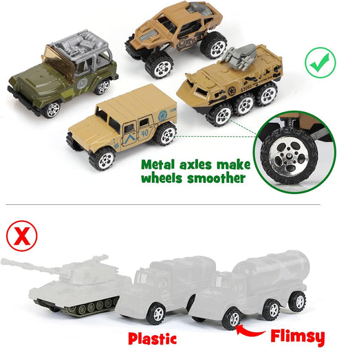 TOY Life 95 PCS Army Men Toys, Plastic Action Figures Military Playset, Gift for Boys