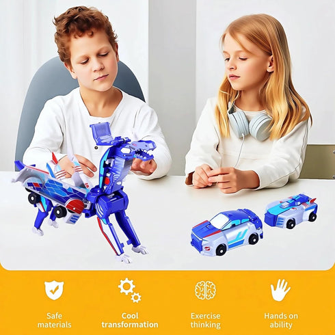 Co-opting 2 1 Collision Transforming Dinosaur Car Toy, in Magnetic Cars Transform into Dinosaur Toys