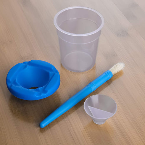 Yarlung Set of 20 Spill-Proof Paint Cups, Kids Painting Tools with Brushes and Lids for Watercolor, Acrylic Crafts