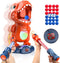 Movable Dinosaur Shooting Toys for Kids with 2 Air Pump Guns, LED & Sound, 48 Foam Balls for Target Practice