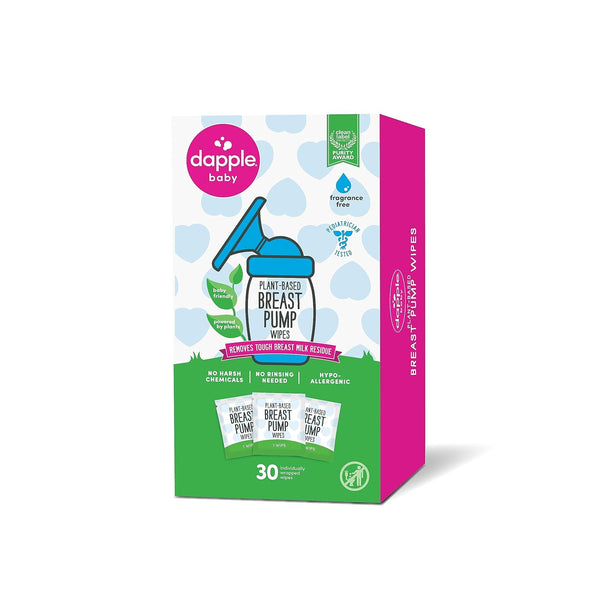 Breast Pump Wipes by Dapple Baby, Hypoallergenic & Powered by Plants, Removes