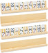 Juvale Dominoes Holders Set of 4 Wooden Trays - 13-Inch, Natural Wood