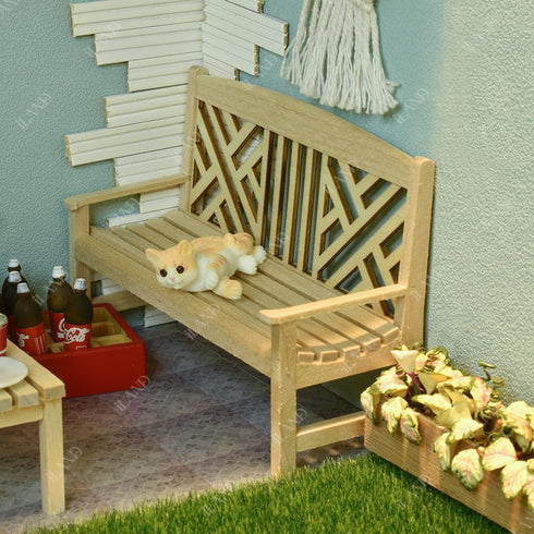 1:12 6pcs) iLAND Dollhouse Furniture and Accessories on Scale incl Dollhouse Patio Tables & Garden Chairs & BBQ Grill