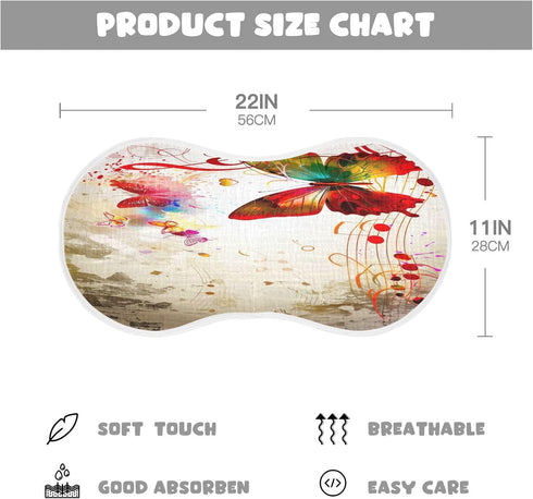 YETTASBIN Butterfly Muslin Baby Burp Cloth, Super Soft Absorbent Cotton Burp Rag Baby Bibs Feeding Cloth for Newborn