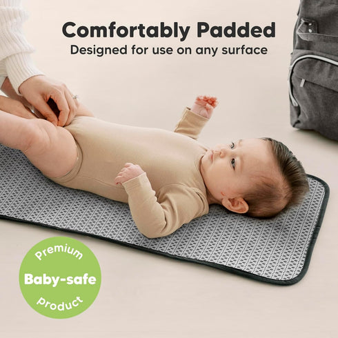 KeaBabies 2-Pack Waterproof Crib Sheets for Boys, Girls and Portable Diaper Changing Pad - Fitted Crib Sheet