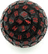 100 Sided Polyhedral D100 Game Dice, Single 48 mm Cube with Black Pouch, Black with Red Number