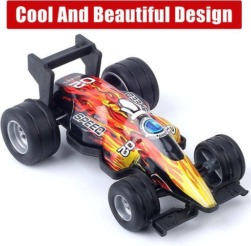 F1 Formula Pull Back Cars Toy Model Set, 12 Pack 1:43 Matchbox Small Race Cars for Toddlers Ages 2-8