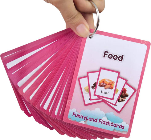 Richardy Fruits/Vegetable/Foods/Food Quantities Flash Cards English Flash Cards Pocket Card Learning Toys for Children