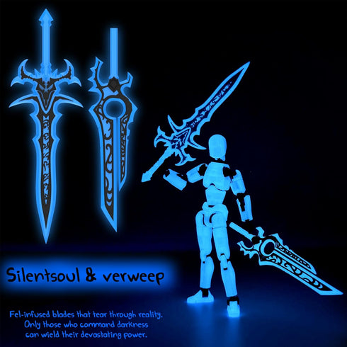Deeplus 13 Set Dummy 13 3D 13 13 13 (3-Colors-A) Glowing Titan Action Figure Already Assembled, Printed Action Figures