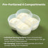 Generic 4-Grid Portable Formula Dispenser | Leak-Proof Snack Holder Box - Protein Powder Travel Containers | for Home