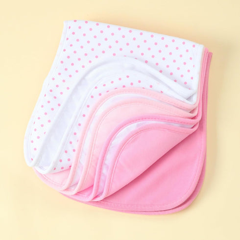 8-Pack 4-Layer Waterproof Baby Burp Cloths - Super Absorbent Fabric, Extra Soft Plush Spit Up Rags for Newborns