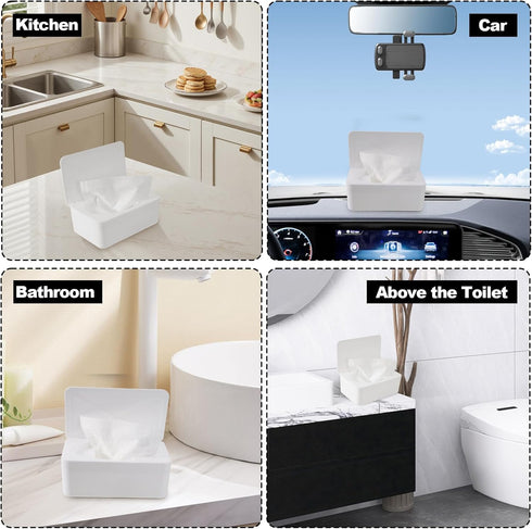 Eiszhjk Wipes Dispenser Compatible with Huggies, Refillable Wipe Holder, Flushable Wipes Container with Sealing Design