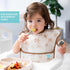 Bumkins Bibs for Girl or Boy, SuperBib Baby and Toddler for 6-24 Months, 3-pk Palms and Checks