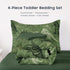 Set 4 Set Wake In Cloud - Dinosaur Toddler Bedding for Boys, Colorful Dino Prehistoric Fossil, Pieces Soft Crib Bed
