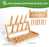 Countertop GiftAmaz Bamboo Baby Bottle Drying Rack, Space Saving Bottle Holder Portable Dryer Rack Organizer for Baby