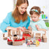 5 Set 6 40 Dollhouse Furniture Accessories Wooden Bathroom/Living Room/Dining Room/Bedroom/Kitchen House Family Doll