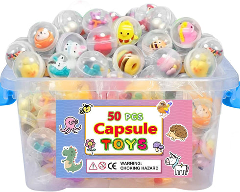 50pcs Adorable Mini Kawaii Capsule Toys Collection Perfect for Sharing Educational Great