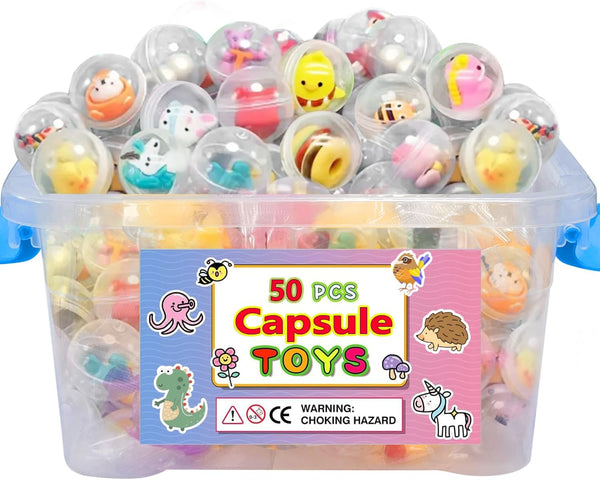 50pcs Adorable Mini Kawaii Capsule Toys Collection Perfect for Sharing Educational Great