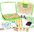 Set 72 3-Color 3 Wooden Large Stamp Premium for Kids. Pcs Alphabet Stamps. Letters, Numbers, Washable Ink Pad, Refill
