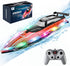 2.4Ghz 8-12,Toy JOI MEW RC Boat for Kids with LED Lights, Remote Control Racing Boats for Water Boat for Pools & Lakes