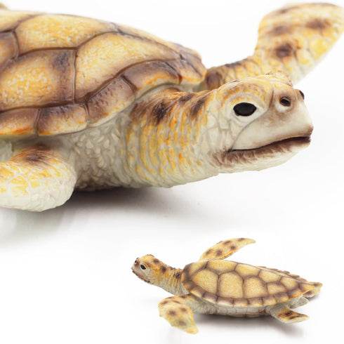 Gemini&Genius Sea Turtle Toy for Kids, Realistic Turtle Marine Animal Figure, Sea Animal Action Figure Ocean Toy, Backyard Garden Decoration, DIY Craft Decor Toy, Swimming Toy, Bath Toy for Kids