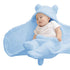 Light Blue Plush Swaddle Blanket for Newborns - Soft Nursery Essential