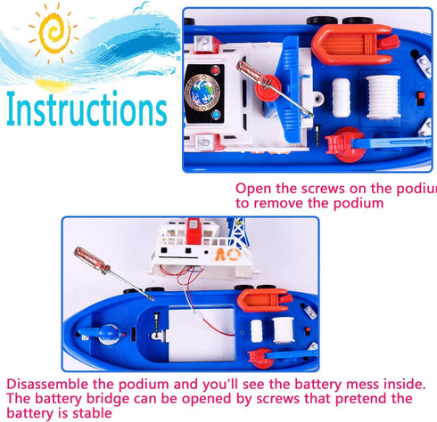 OSIAOIUDOA Baby Bath Toys, Light Up Pool Bathtub Toy Boat with Water Sprinkler