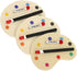 3pcs 1:12 Dollhouse Miniature Artist Palette and Paint Brush Model Toys for Kids Pretend Play