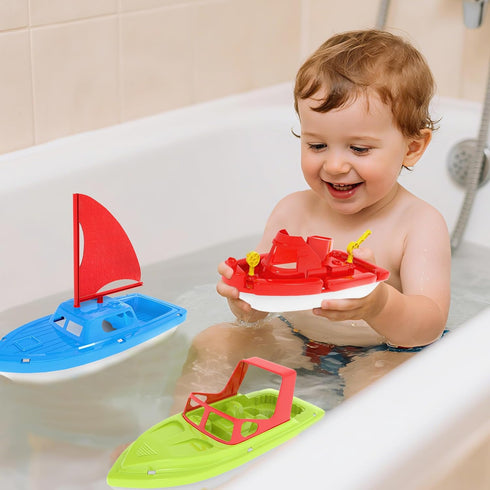 3 1-3, 3-5 Boat Bath Toys, PCS Toddler Pool Toys for Water Play, Plastic Toy Boats for Toddlers Kids Ages