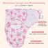 david's kids 100% Cotton Baby Swaddle Wrap, 0-6 Months, Soft Breathable Adjustable Sleep Sacks for Boys Girls, Floral