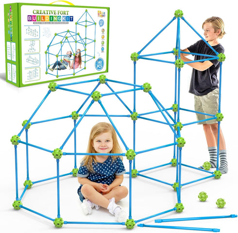 Fort Building Kit for Kids, STEM Construction Toys, Educational Gift for Ages 3-12, Ultimate Creative Set for Indoor &